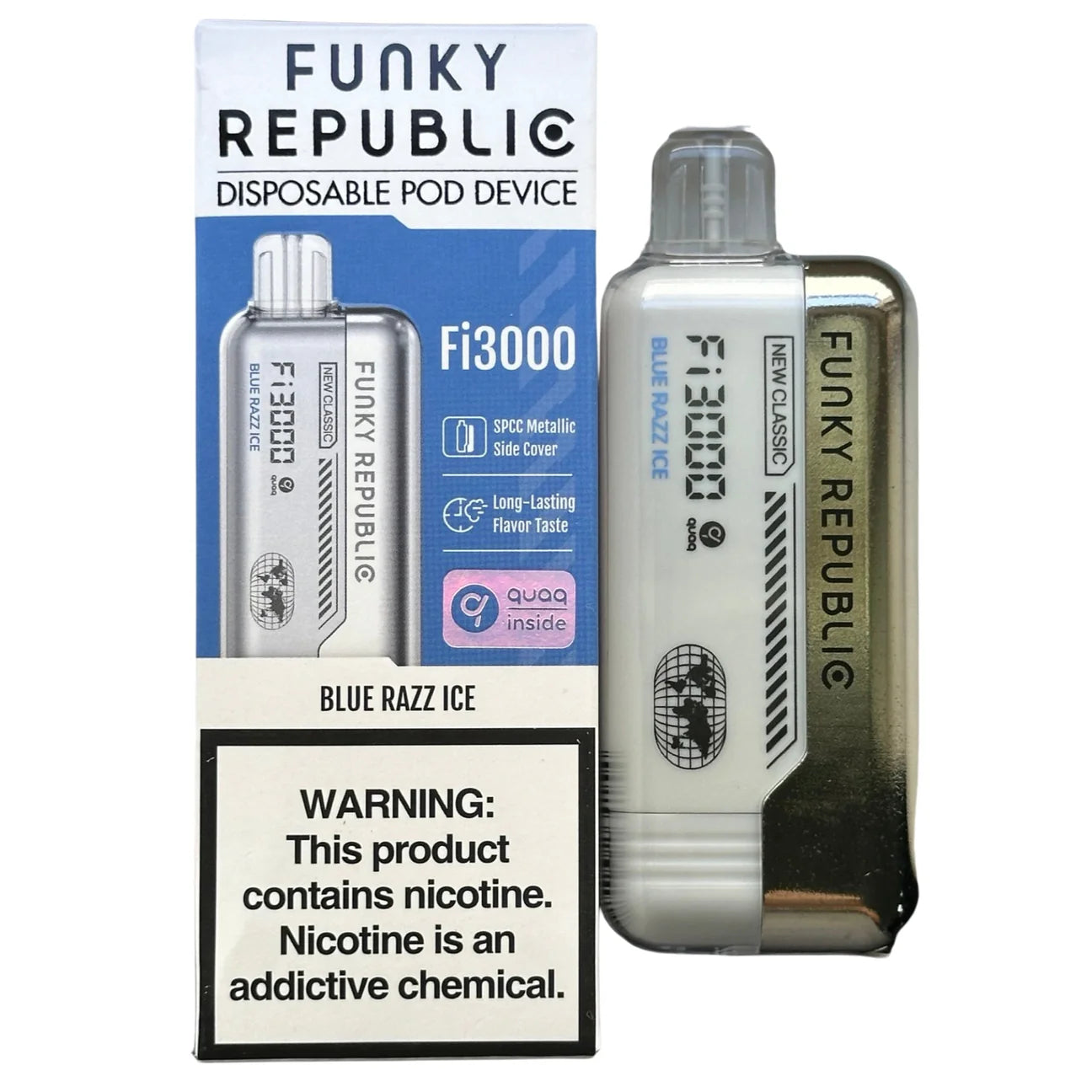 Funky Republic Fi3000 – Blue Razz Ice | 3000 Puffs Disposable Vape